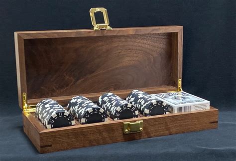 wood poker chip case 500